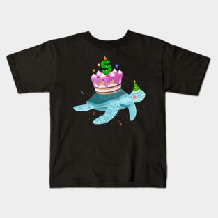 Turtle 5th Birthday 5 Years Old Turtles Reptiles Testudines Kids T-Shirt